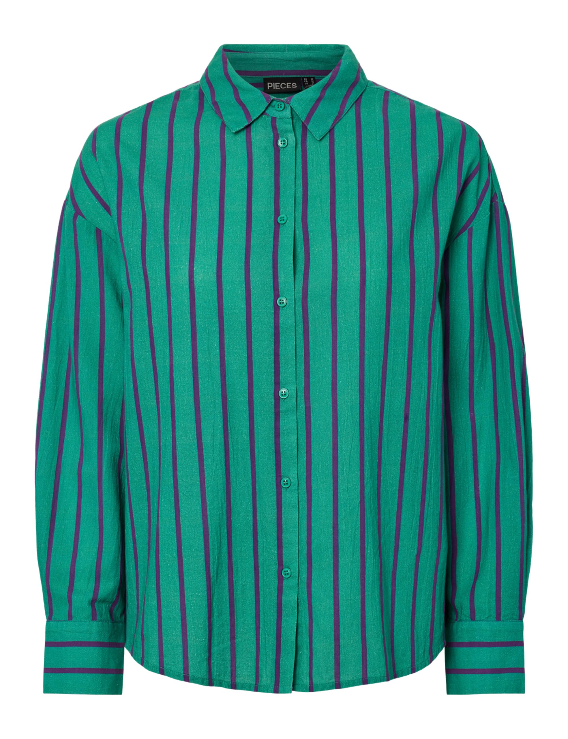 Pieces Pcjavia LS Stripe camicia donna righe cotone