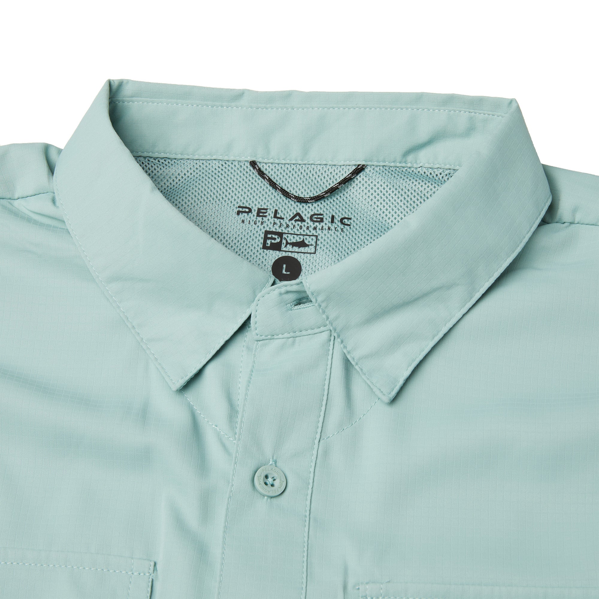 Pelagic Keys camicia uomo manica corta Salvia traspirante