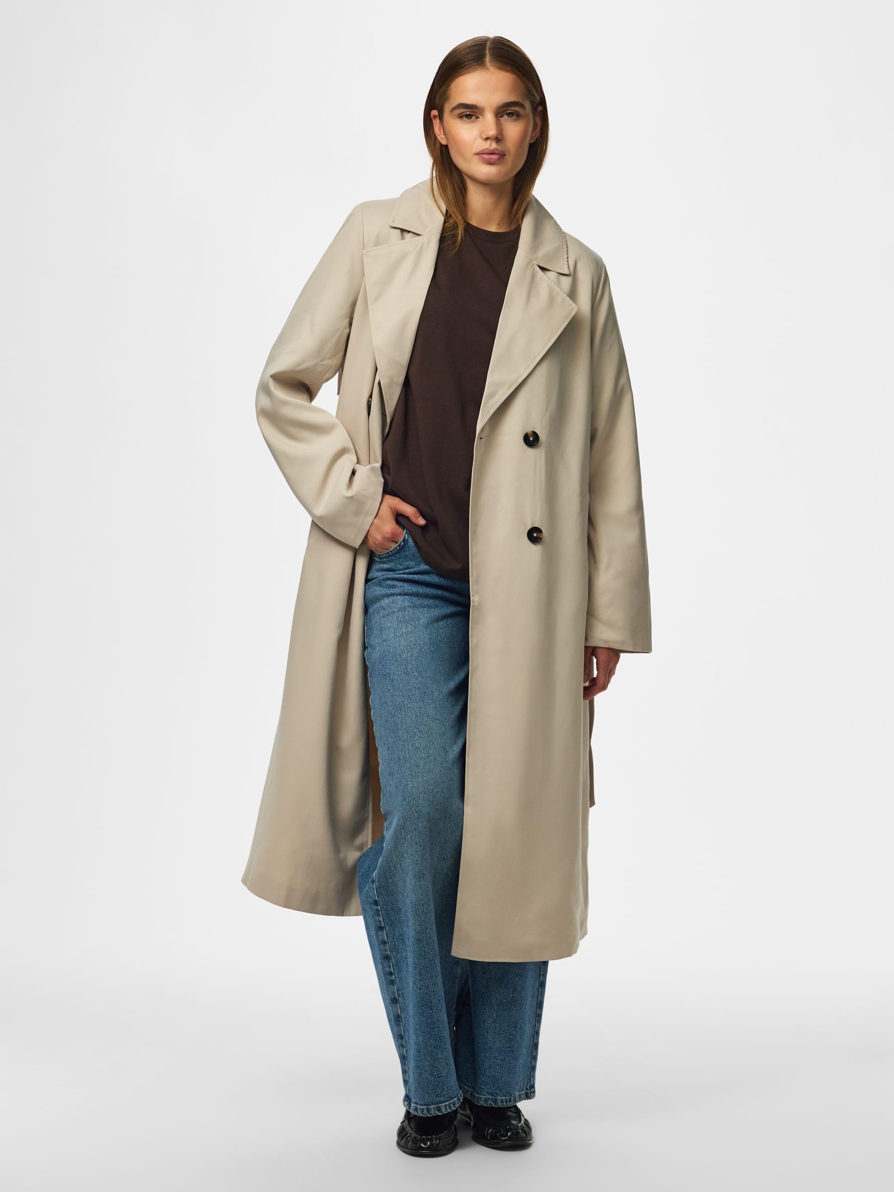 PIECES Pcscarlett Ls Trench Coat Noos trench donna manica lunga