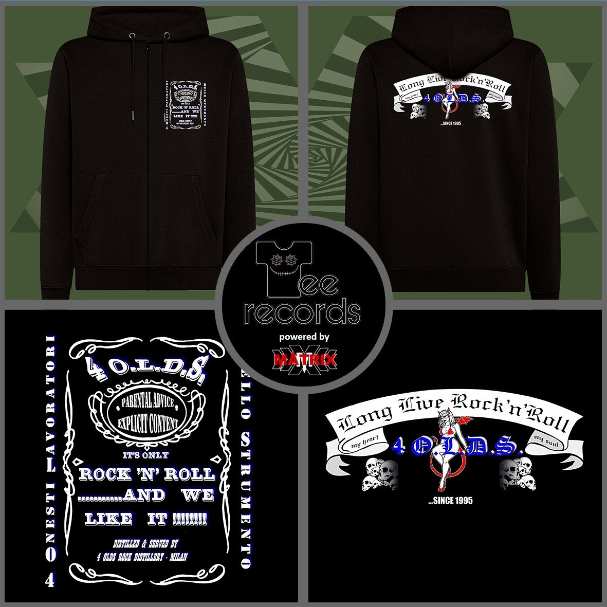 Matrix Music Store 4 O.L.D.S. Logo t-shirt cotone organico