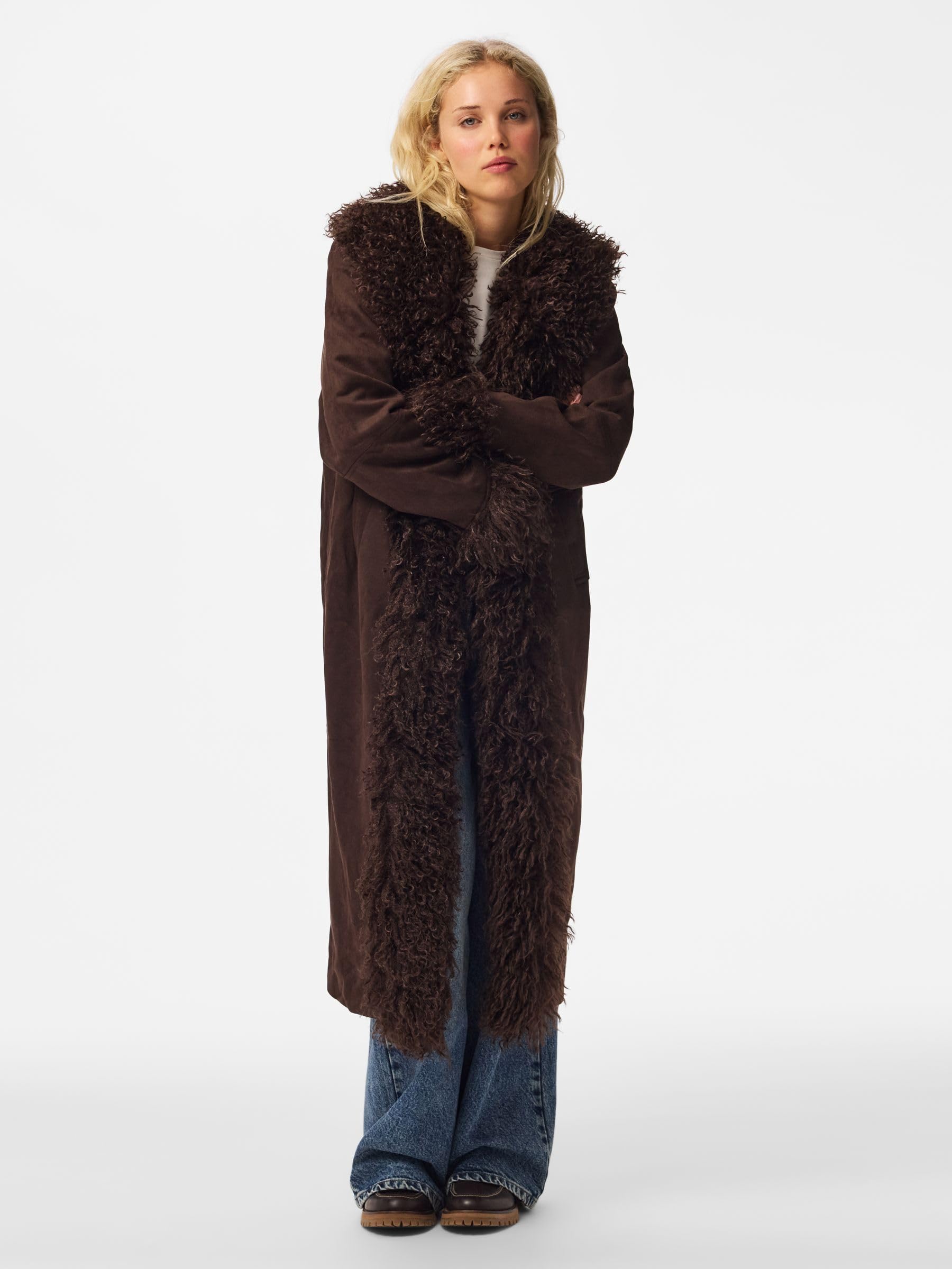 Pieces Pcnanna Brushed Long giacca lunga donna XL