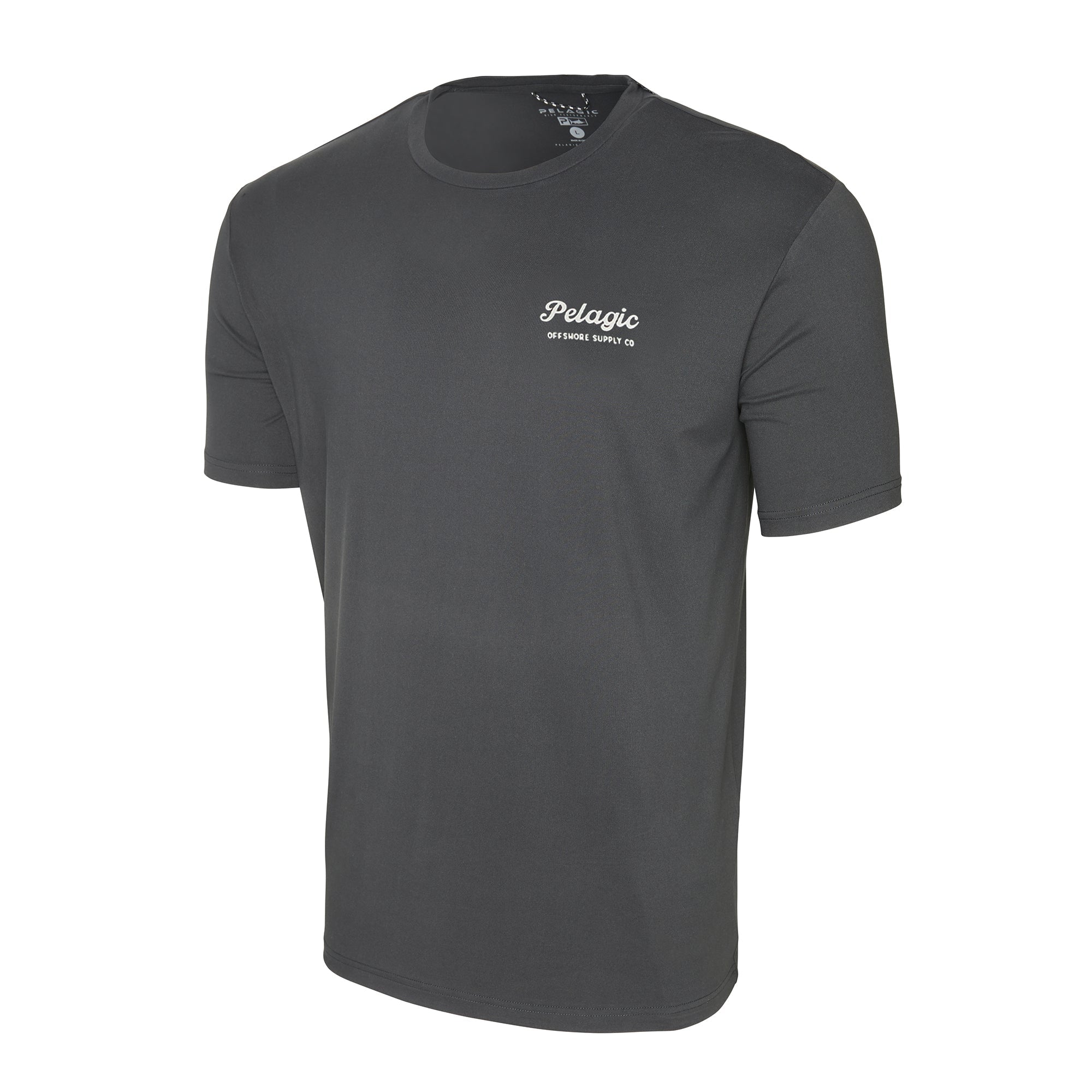 Pelagic Freespool Dockline t-shirt nera manica corta UPF 50+