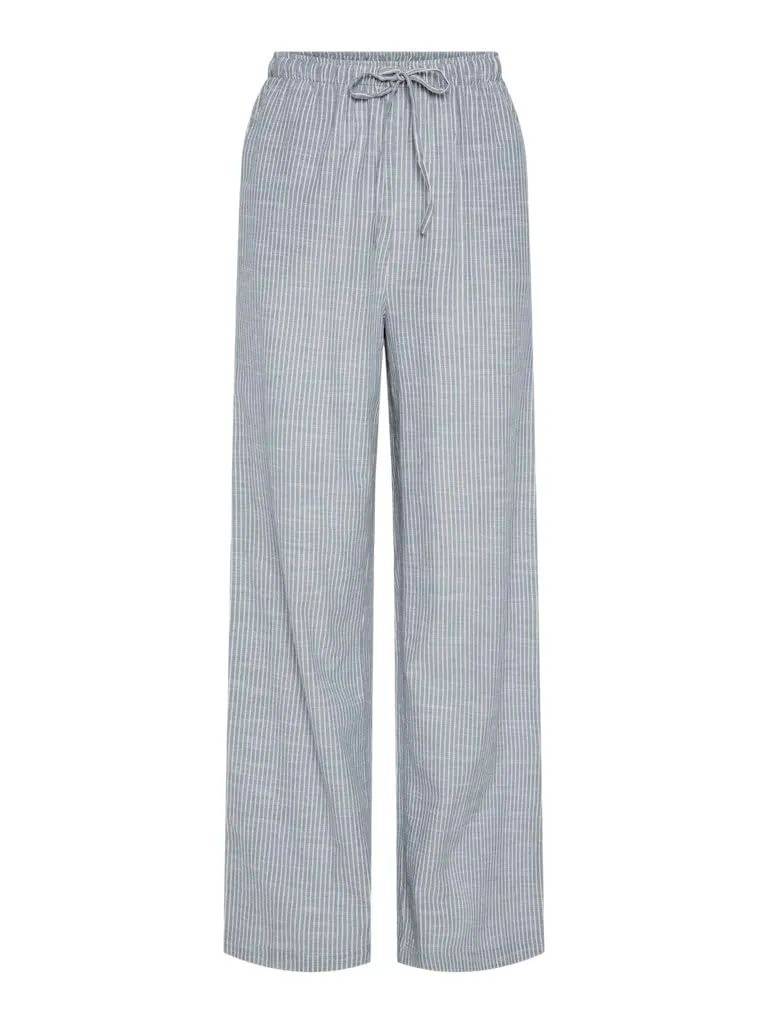 Pieces Pcapia HW Wide Pants pantaloni donna blu a righe