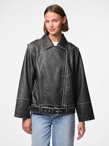 Pieces Pcjosie giacca biker donna ecopelle taglia M