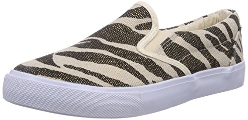 Pieces PS Jacinda Mocassino Donna Sabbia Tela Zebra