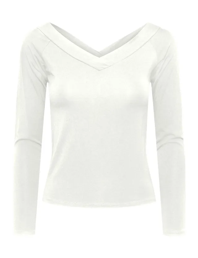 Pieces Pcmaliva top donna spalle scoperte XL scollo V