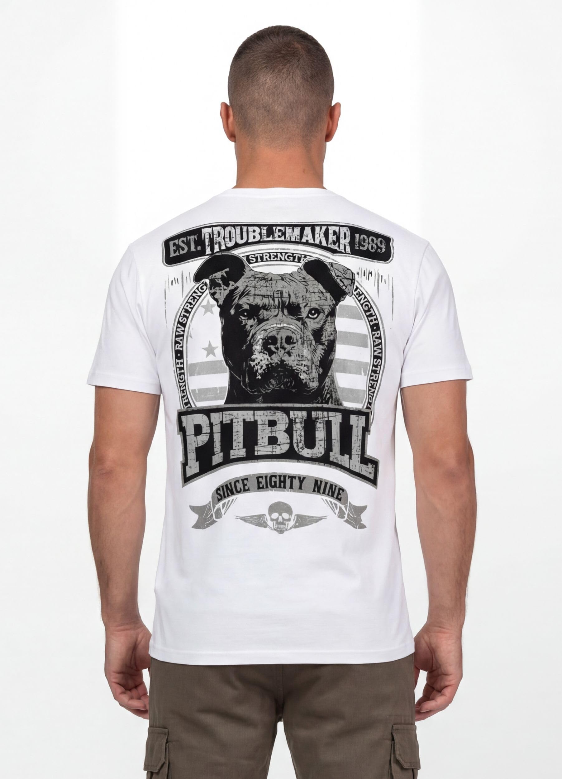 Pitbull Troublemaker maglietta uomo XXL bianca cotone