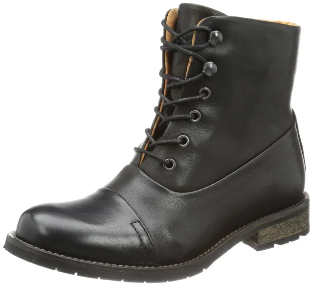 Pieces Senida Leather Boot scarpe barca donna nere