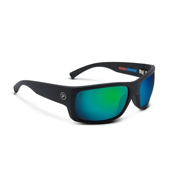 Pelagic Fish Whistle occhiali da sole nero-verde polarizzati