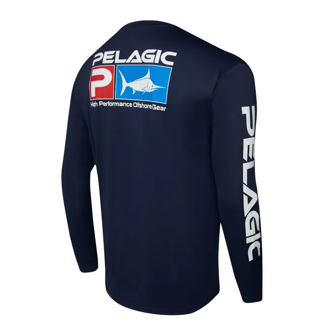 Pelagic Aquatek Deluxe maglia pesca blu navy UPF 50+