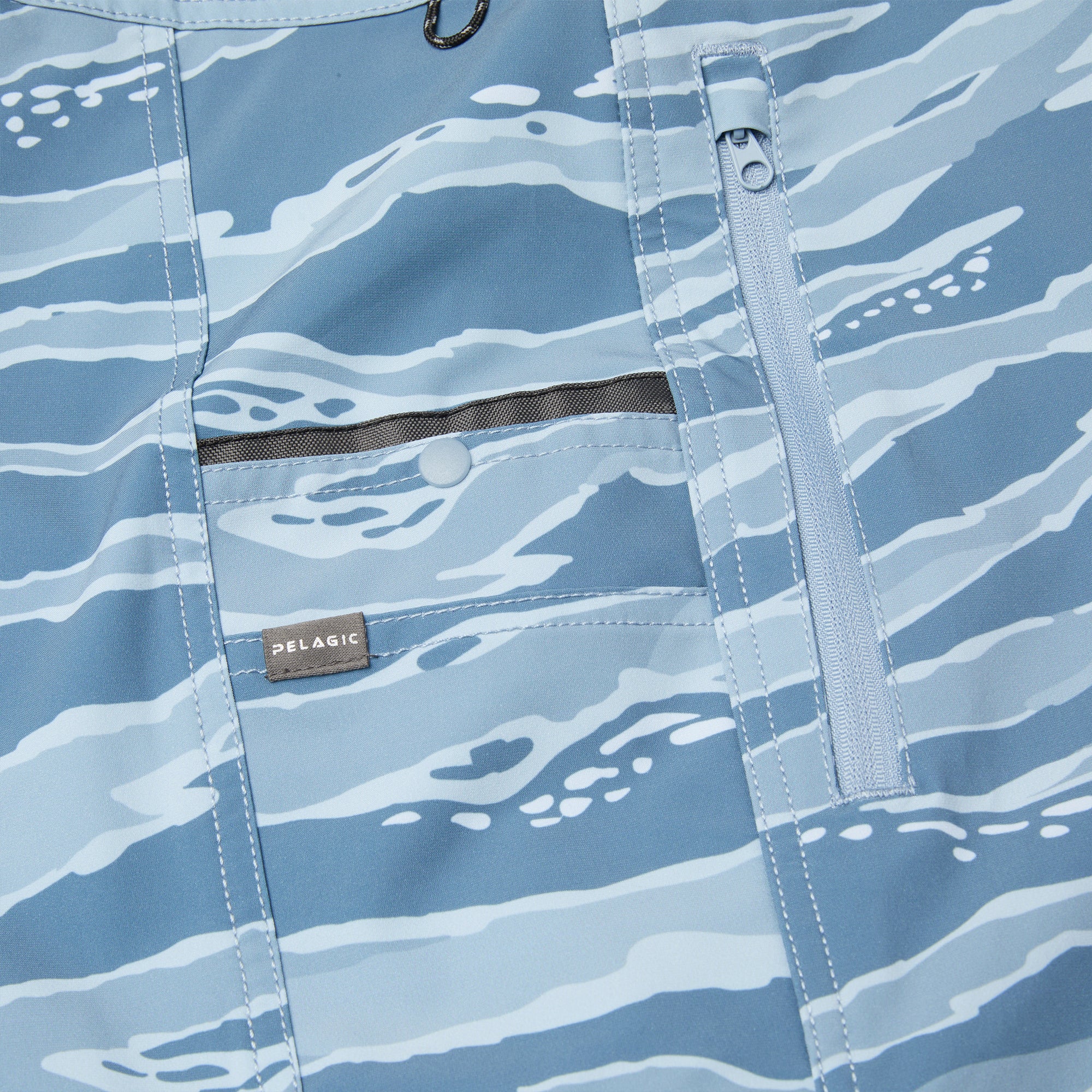 Pelagic Leaderman boardshort pesca petrol mimetico