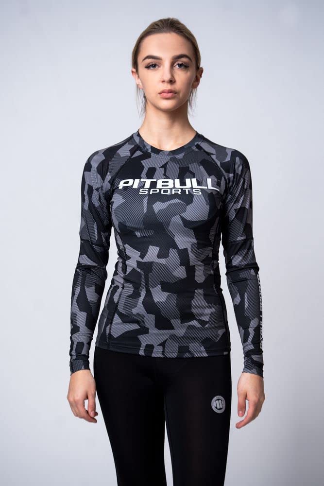 Pit Bull West Coast Dillard rashguard grigio L maniche lunghe