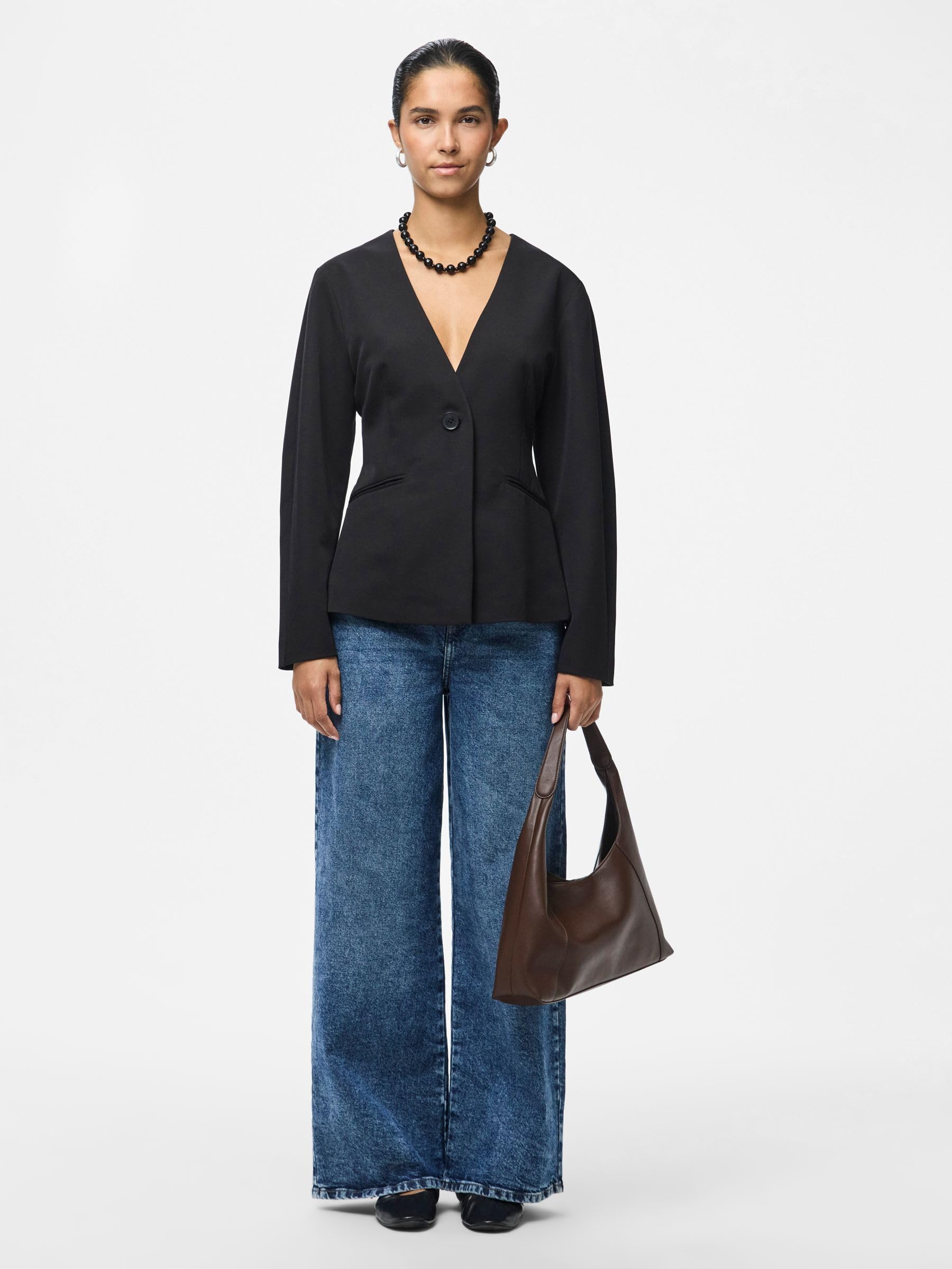 PIECES Pckamil LS Fitted Blazer Noos BC blazer nero M slim