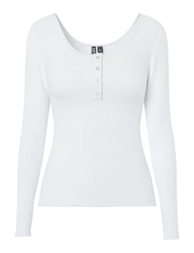 Pieces Pckitte maglietta maniche lunghe XS bianco