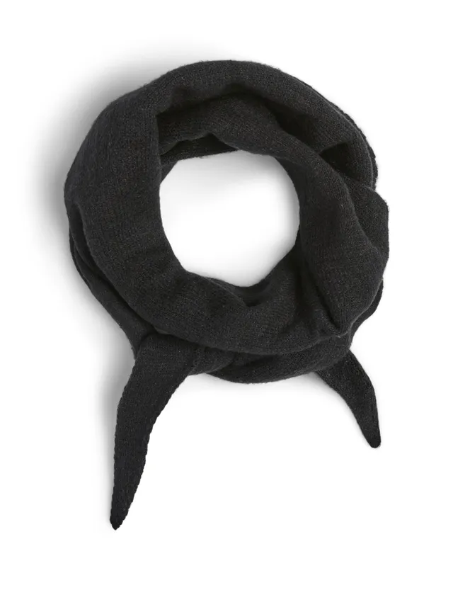 Pieces PCKomma sciarpa donna nero viscosa morbida