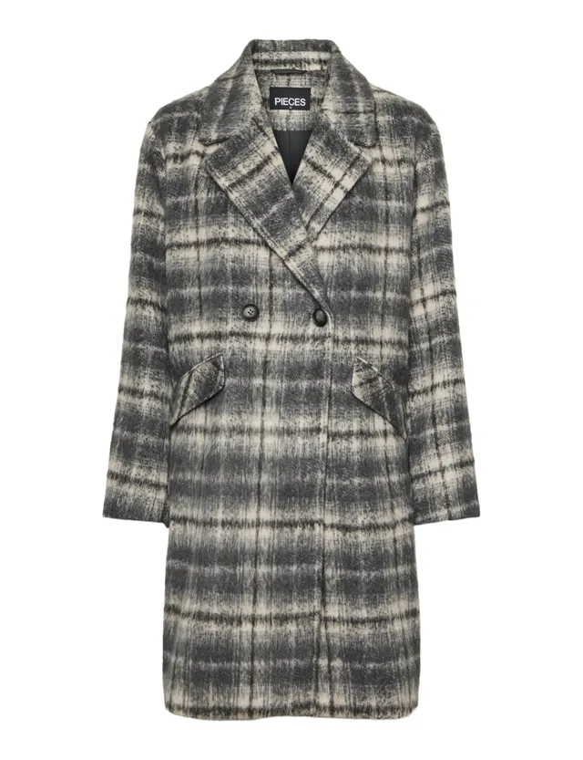 PIECES Pcnysa Check Coat cappotto donna M a quadri