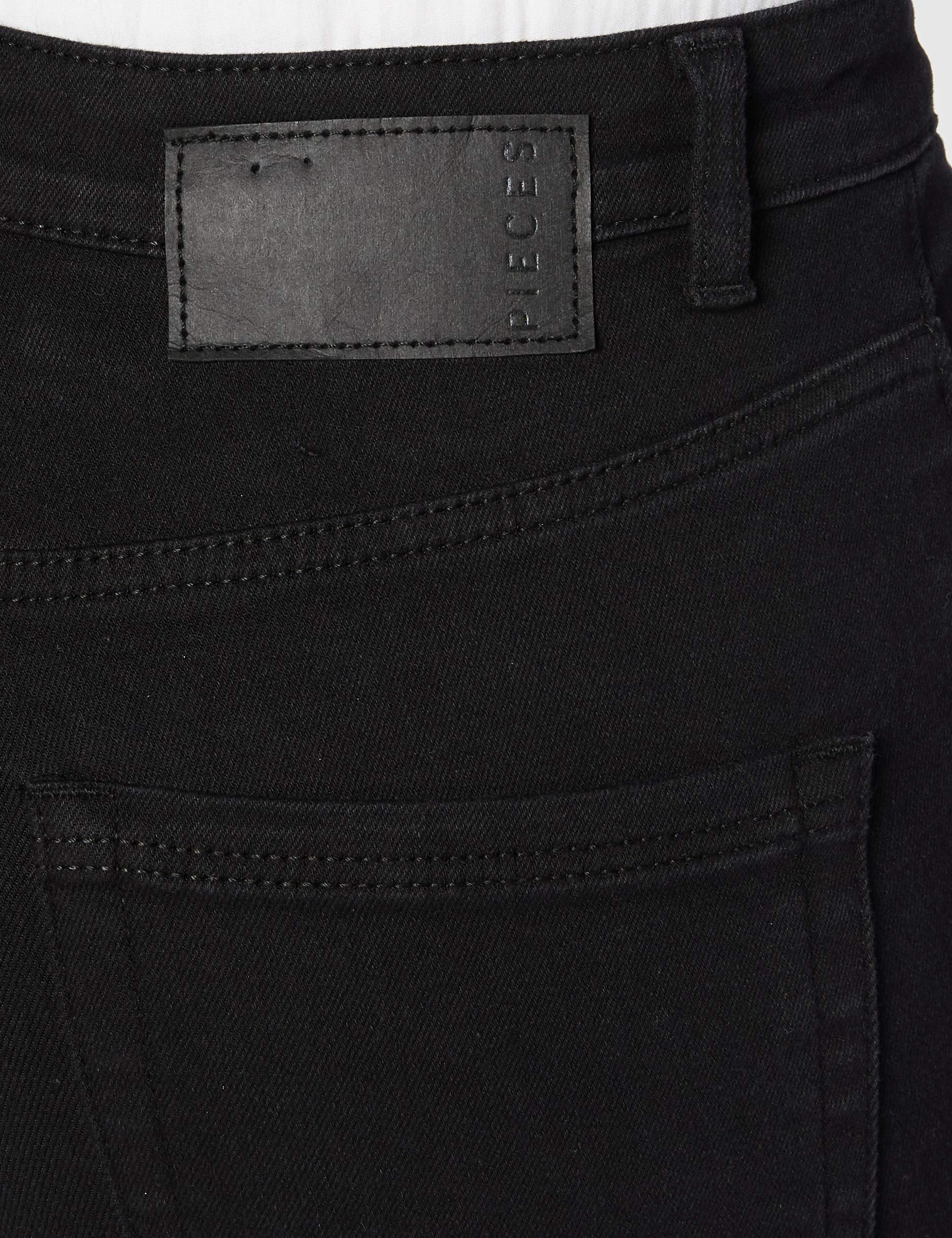 Pieces Pchighfive jeans skinny vita alta nero
