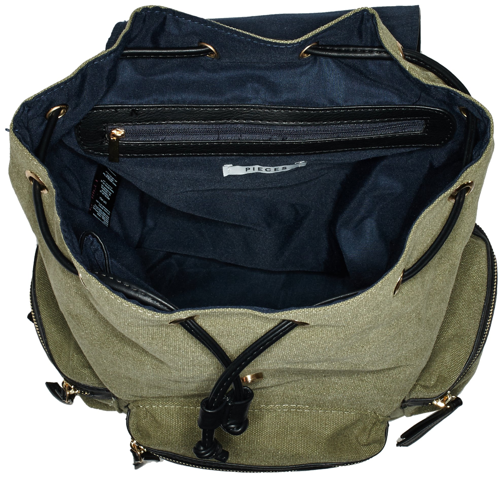 Pieces Pcsimone Backpack zaino donna verde tela