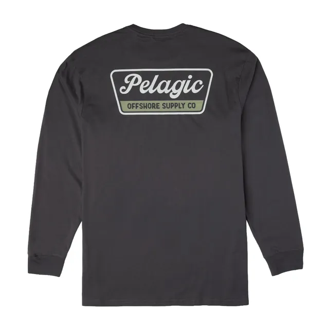 Pelagic Dockline LS t-shirt grafite cotone