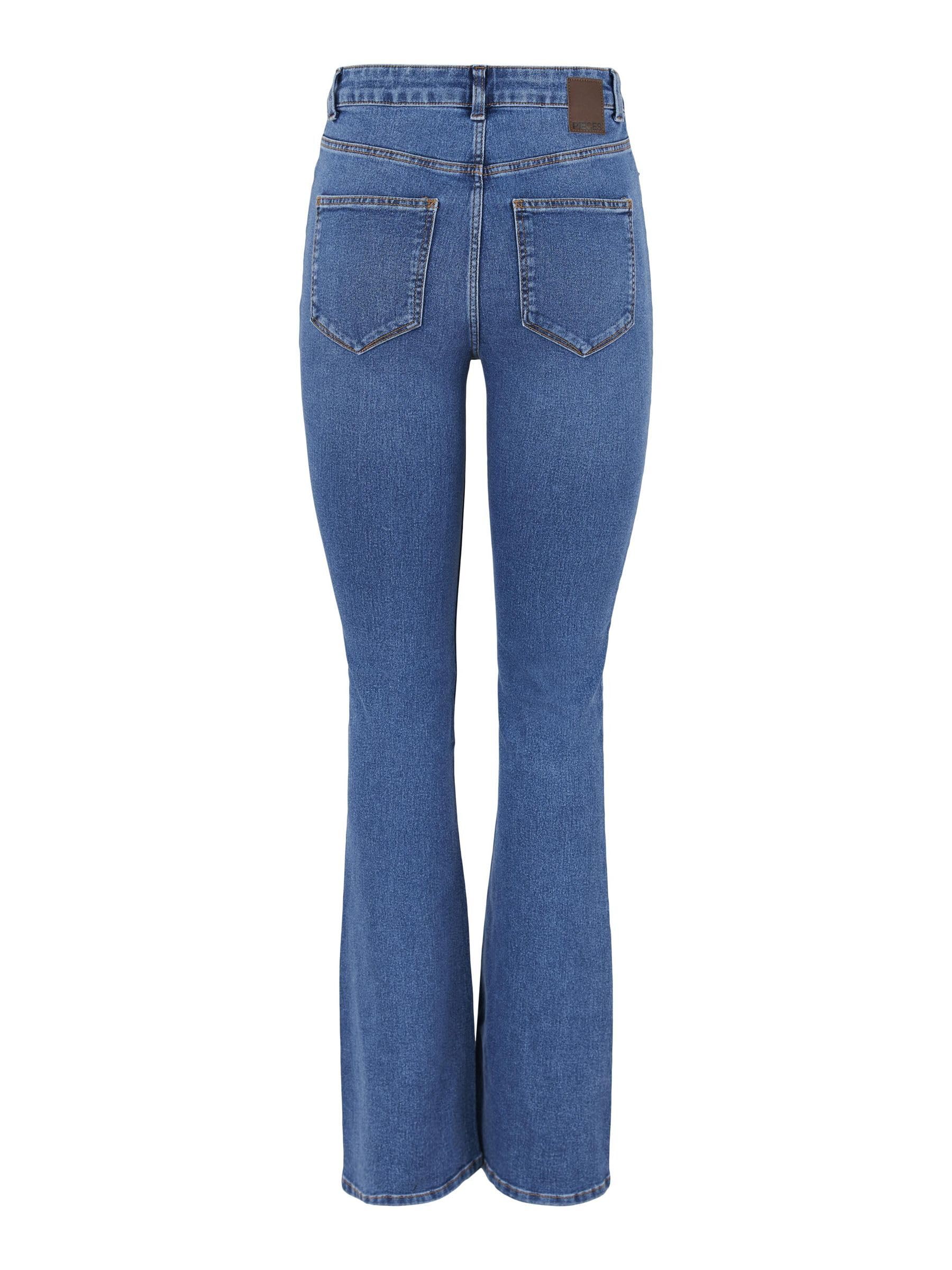 Pieces Pcpeggy Flared jeans donna vita alta denim