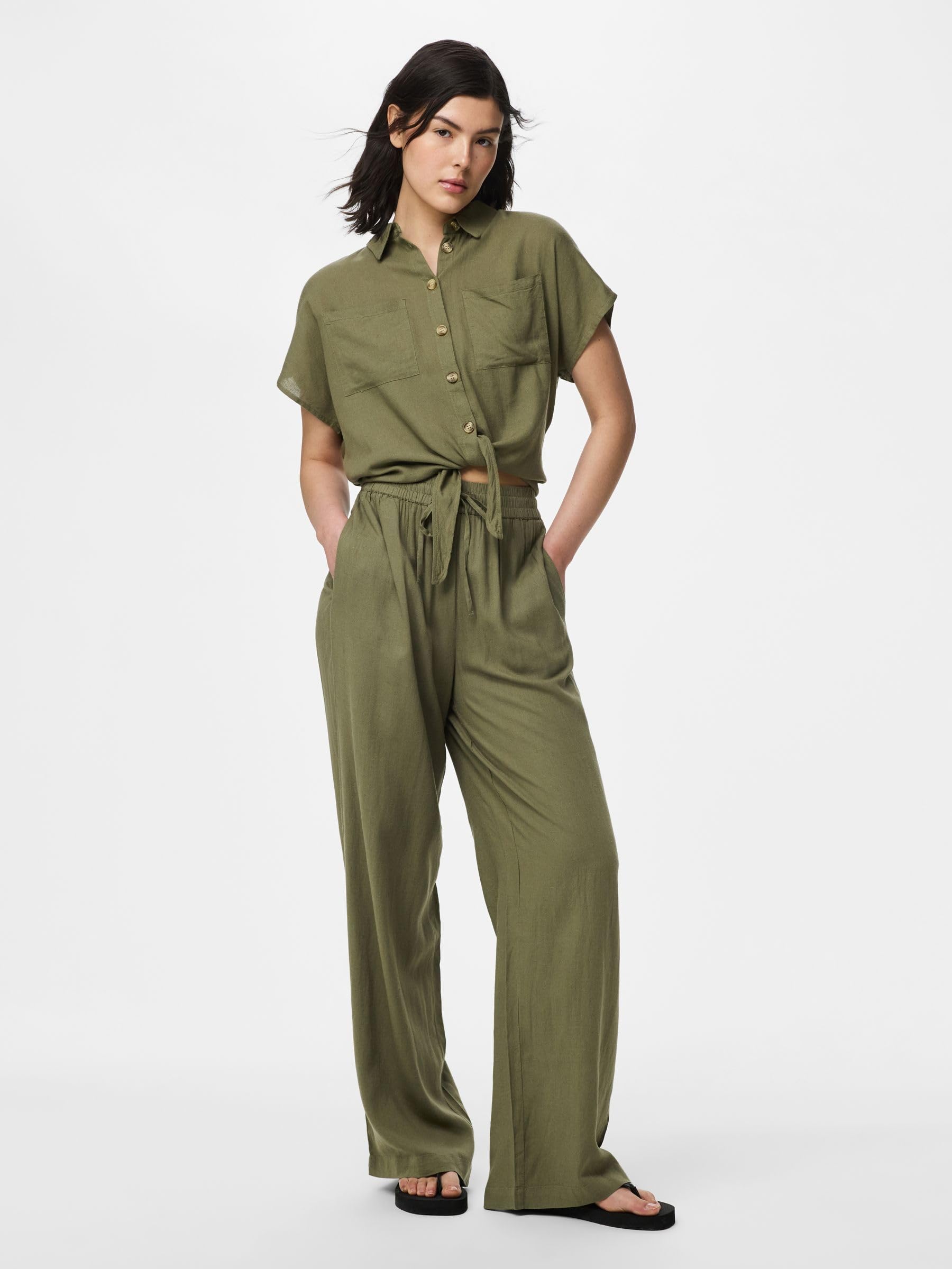 Pieces Ppia camicia donna S maniche corte uso giorno