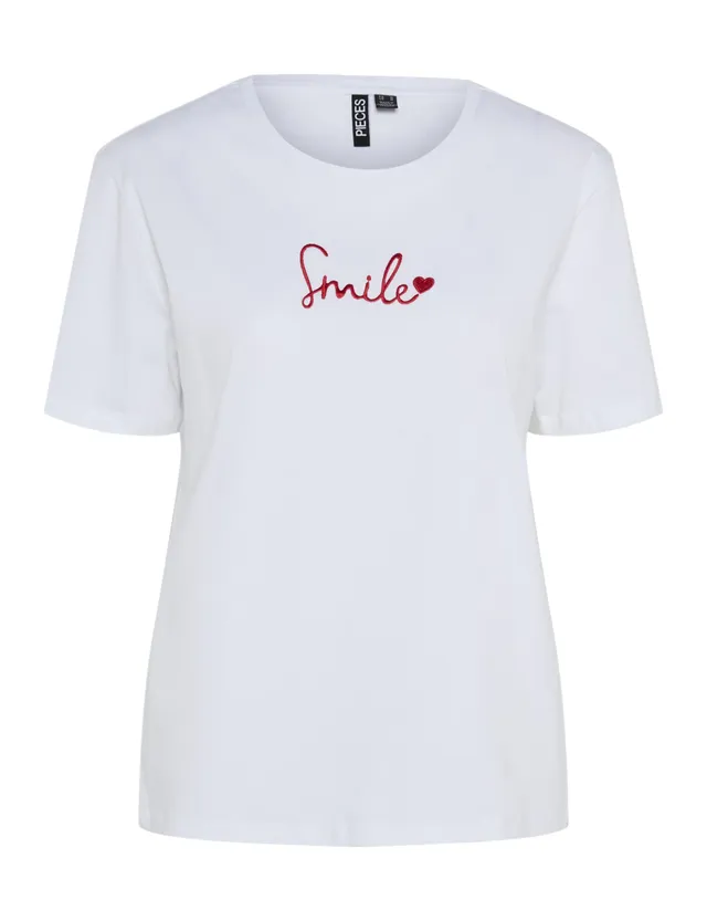 PIECES Pcsinne SS Tee FC t-shirt bianca XS manica corta