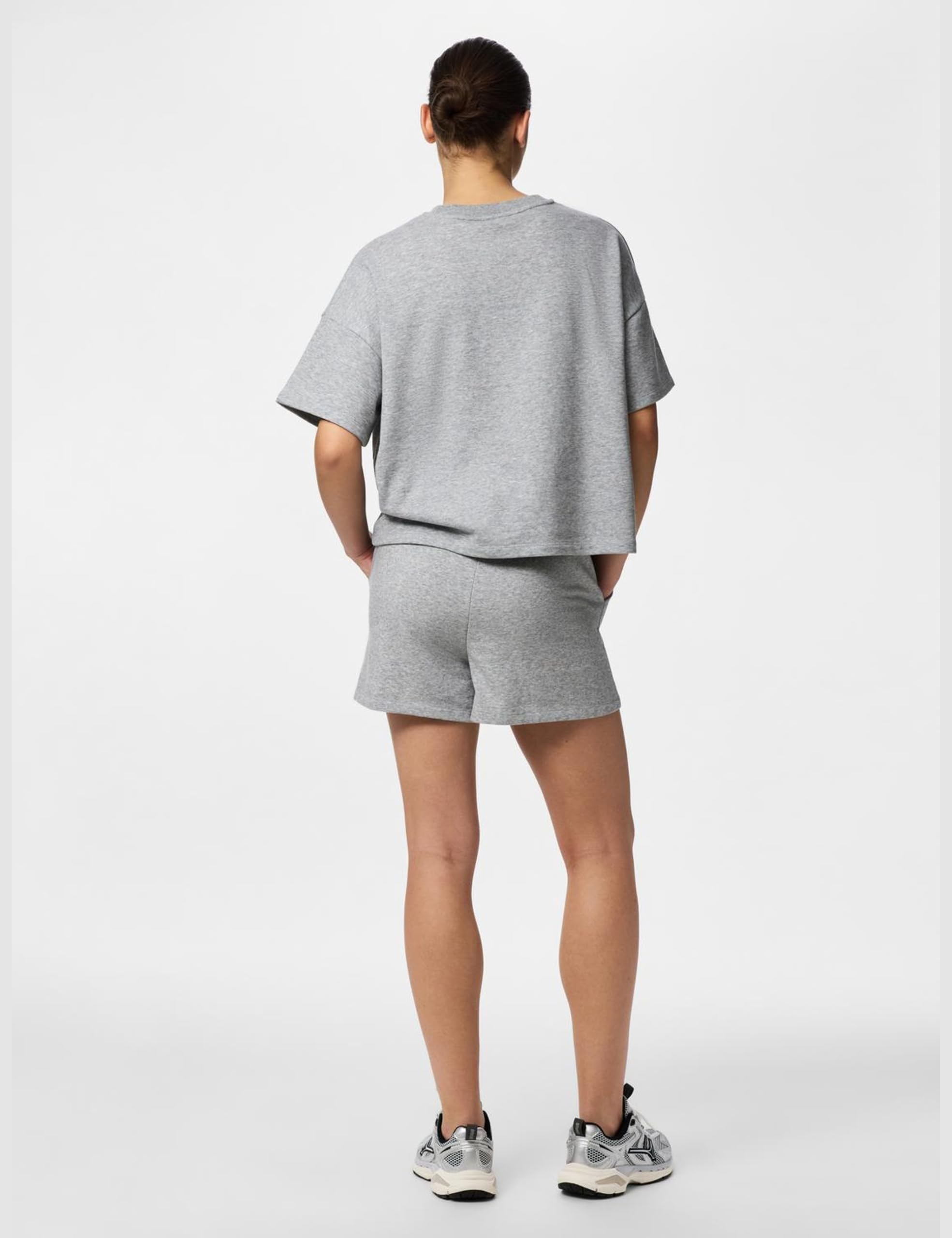 PIECES Pcchilli Summer 2/4 felpa donna Light Grey Melange comoda