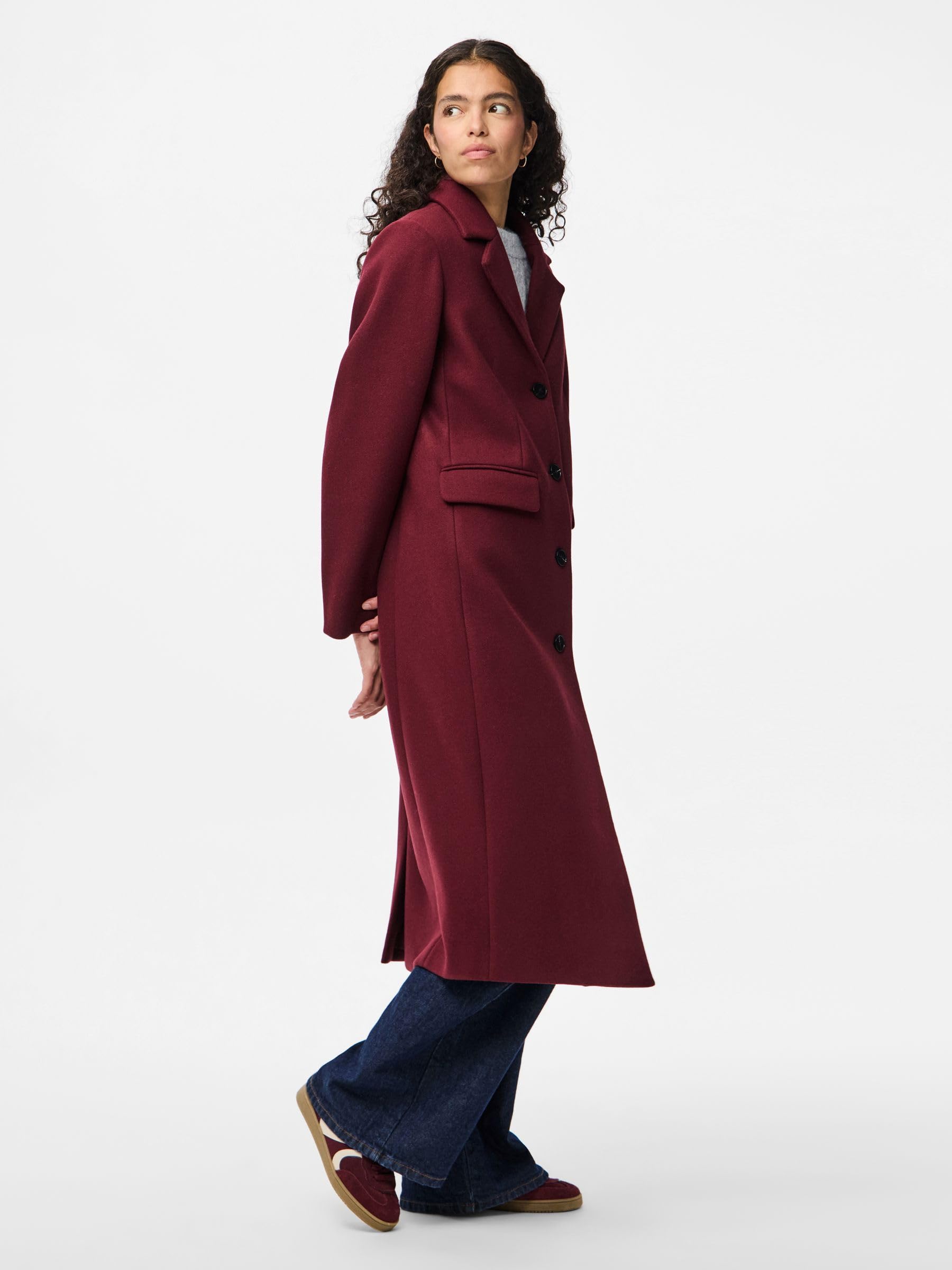Pieces Pcjadine cappotto donna lungo invernale