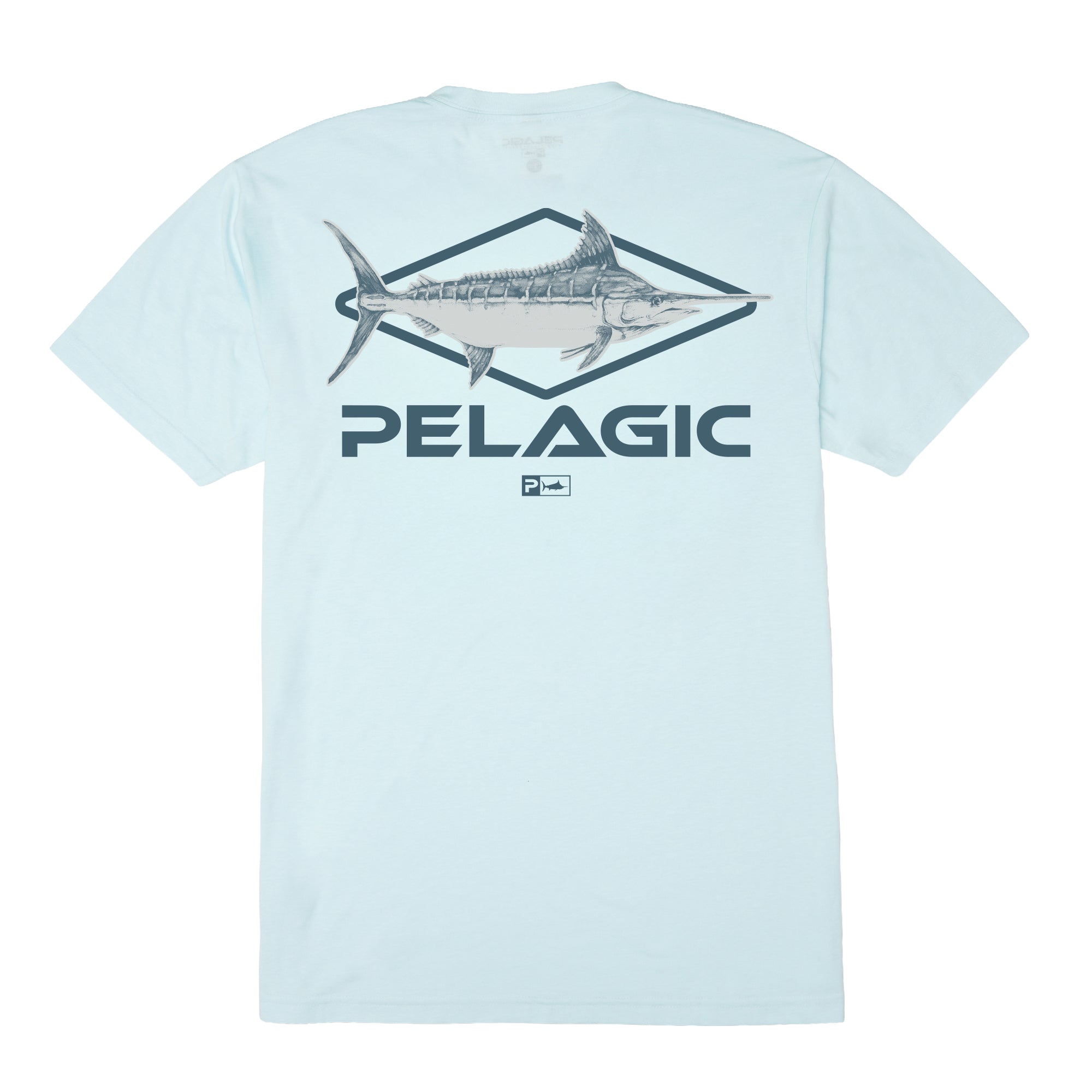 Pelagic Big Blue maglietta uomo azzurro cotone organico