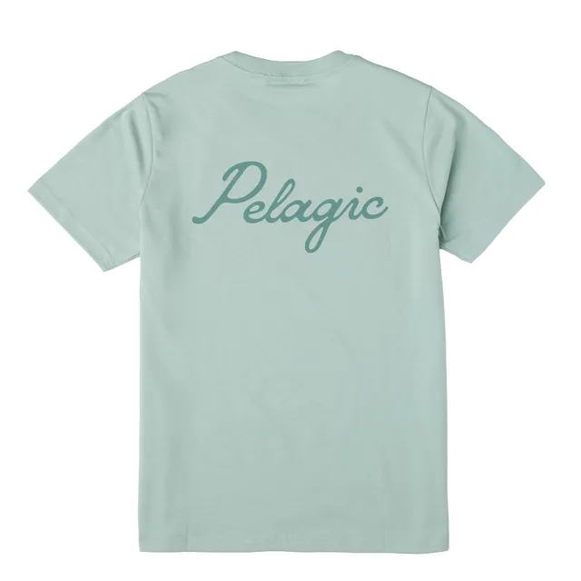 PELAGIC Lines In t-shirt ragazzo salvia cotone bio