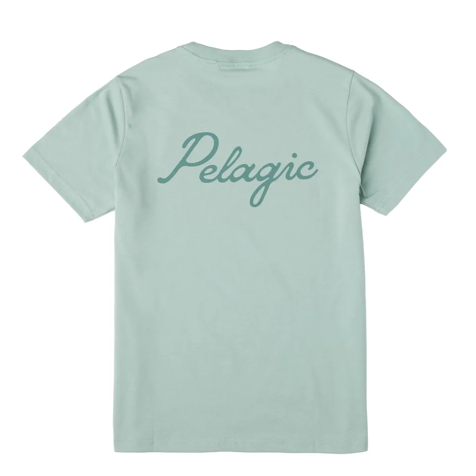 PELAGIC Lines In t-shirt ragazzo salvia cotone bio