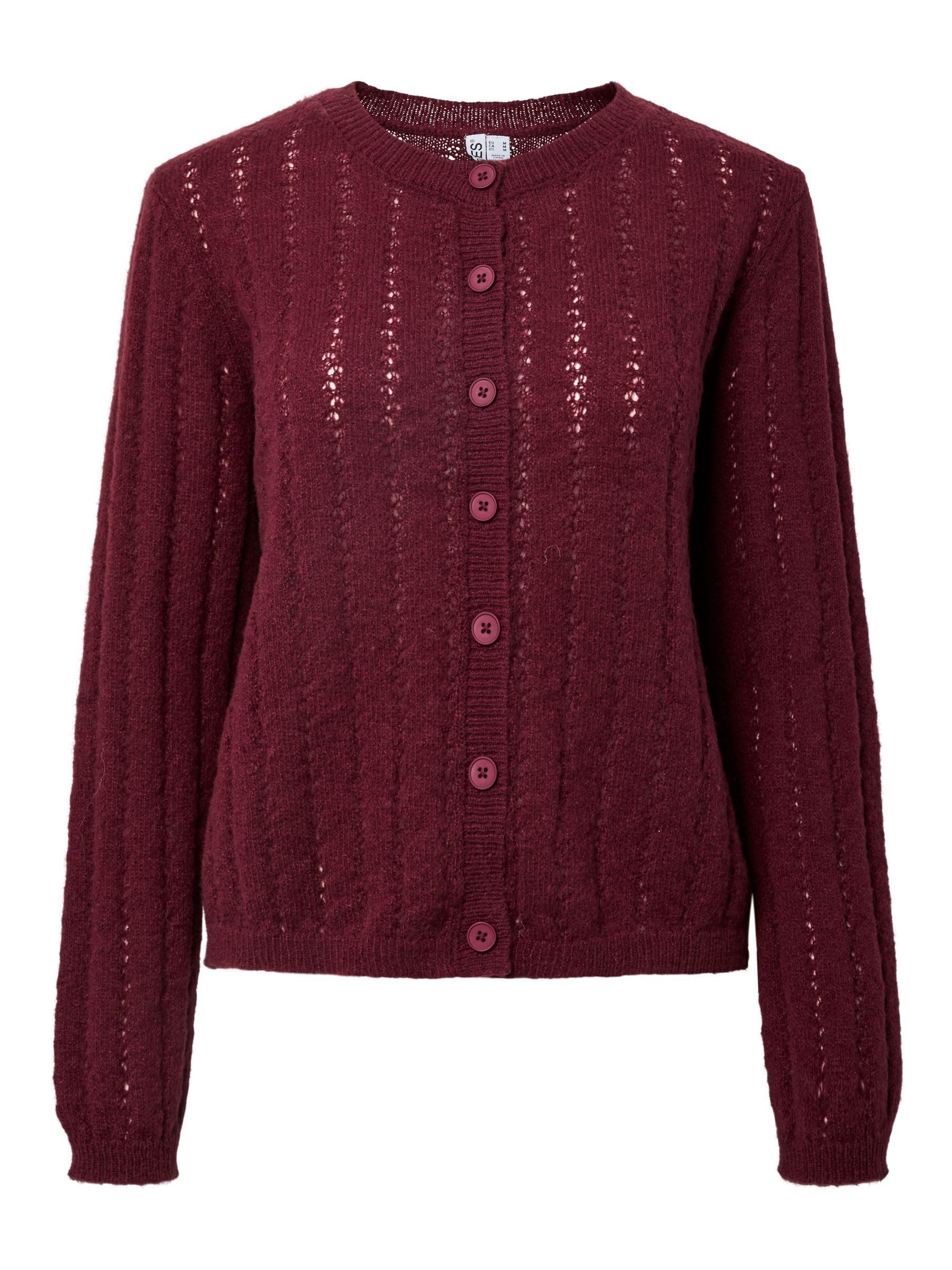 Pieces Pcada LS O-Neck Knit cardigan donna girocollo