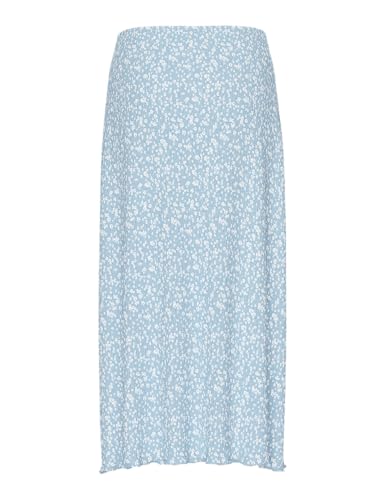 Pieces Pcflora gonna midi donna blu cachemire
