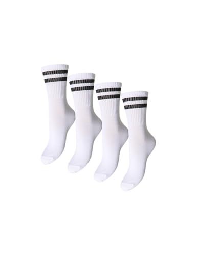 Pieces Pccally Calzini Donna Bianchi 4 Paia Taglia Unica
