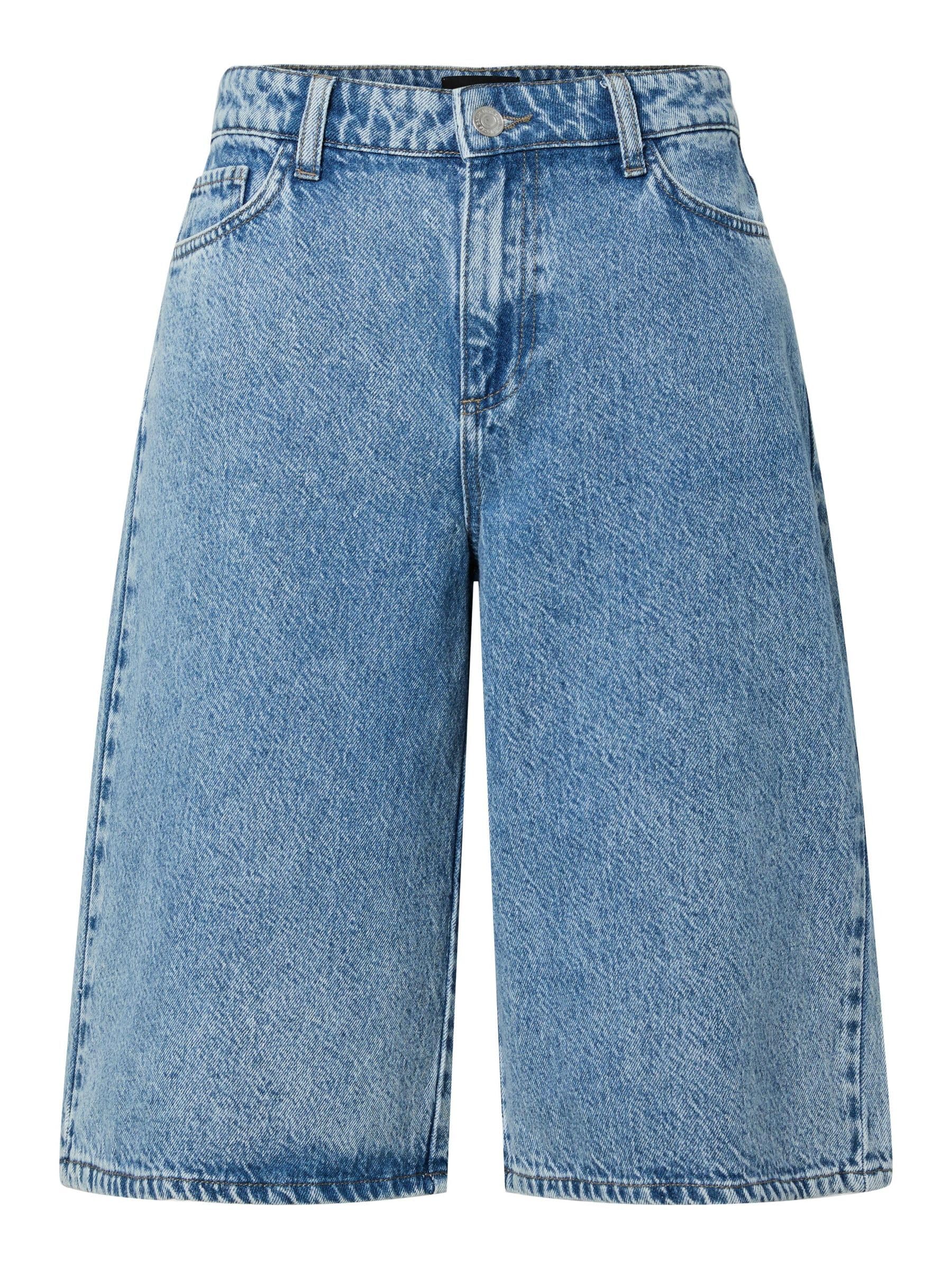 PIECES PCSKY MW shorts jeans donna blu medio