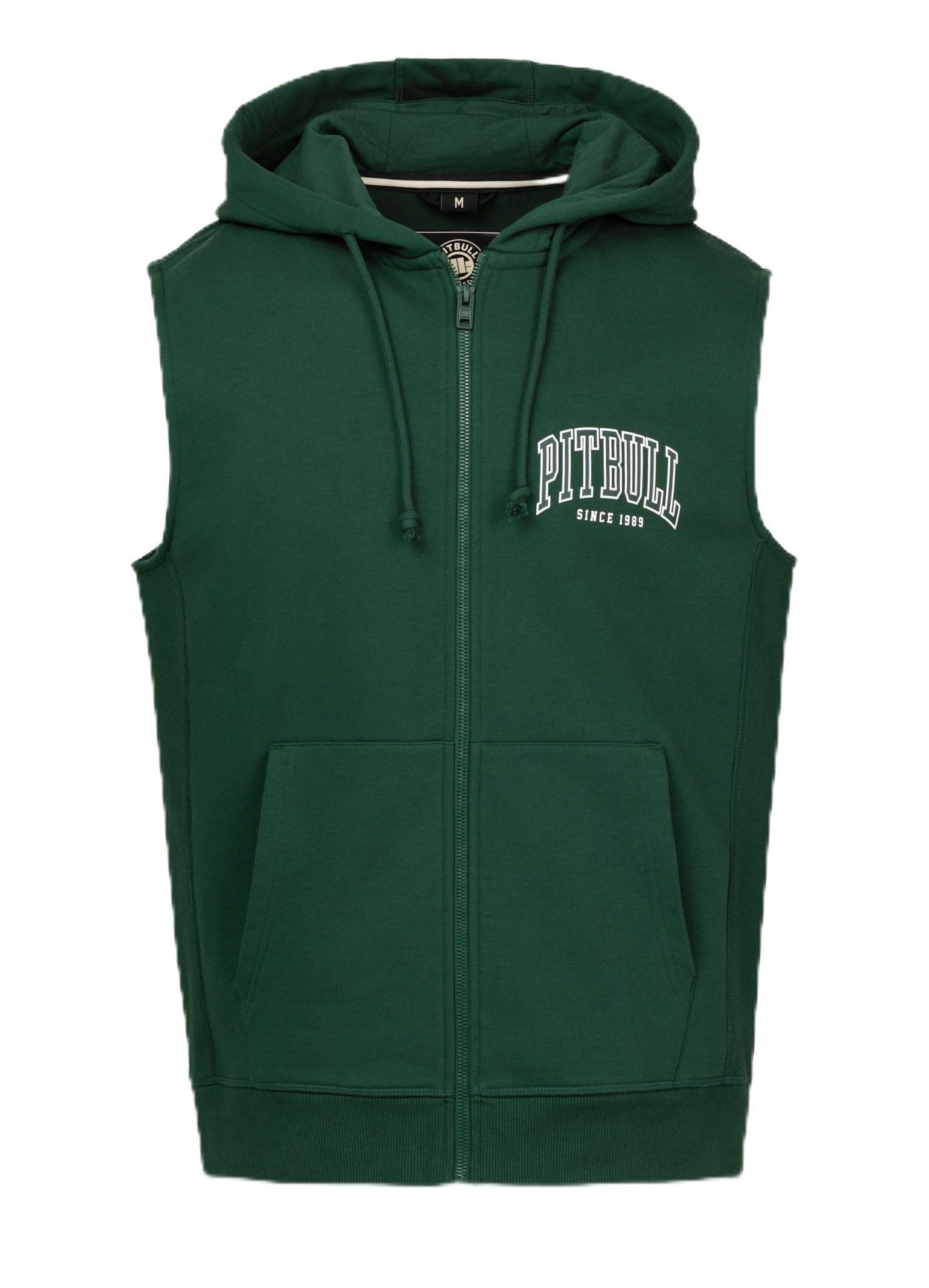 Pitbull Badger gilet uomo con cappuccio zip senza maniche
