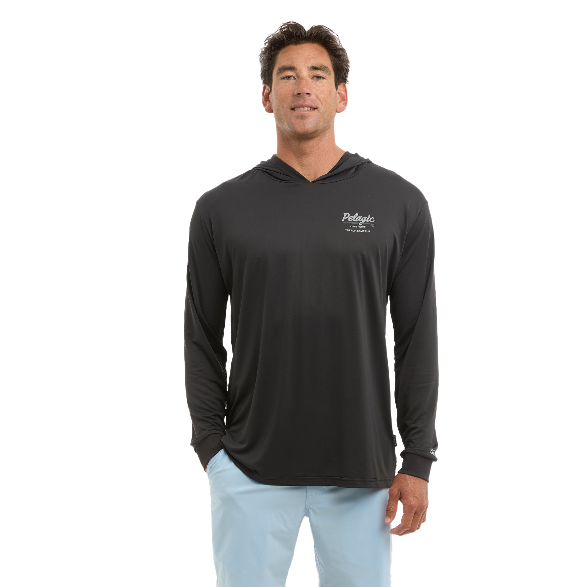 Pelagic Aquatek Gunner maglia pesca nera UPF 50+