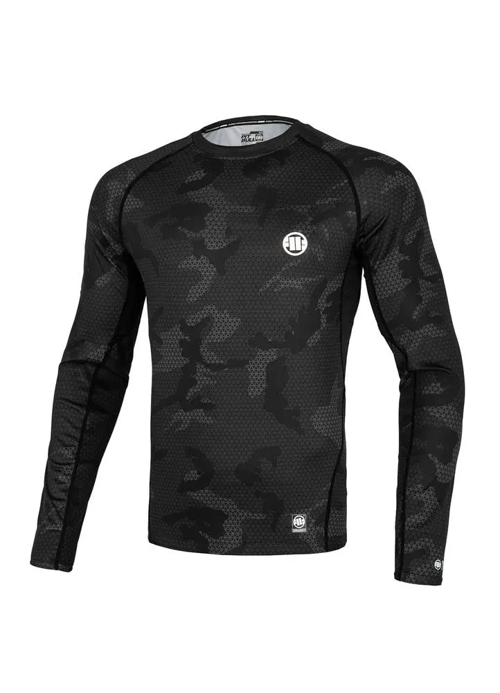 Pit Bull West Coast Net Camo II rashguard nero maniche lunghe L