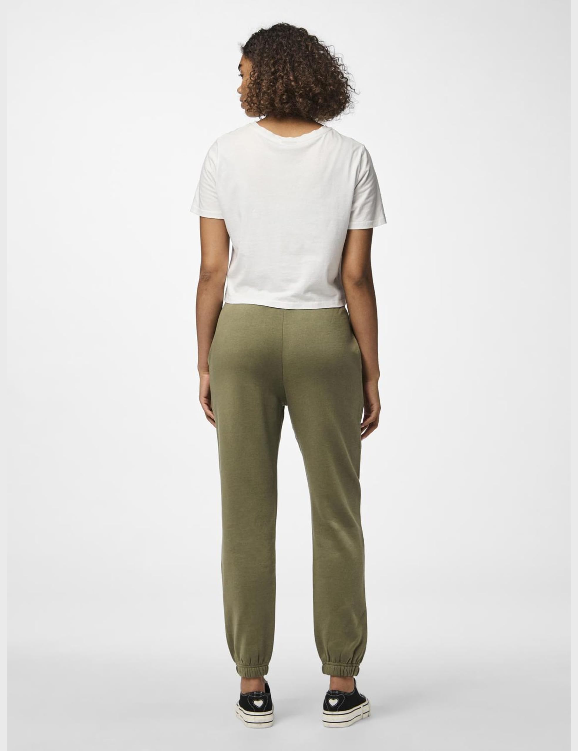 Pieces Pcchilli HW Noos BC pantaloni tuta verde