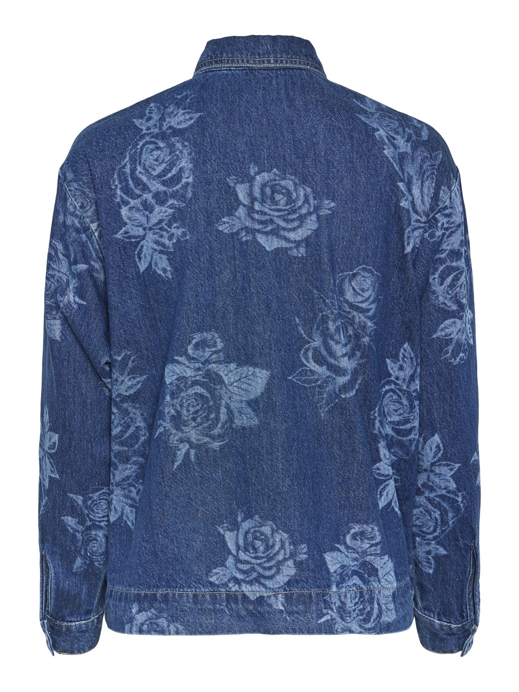 Pieces Pcflora camicia jeans donna XS stampata