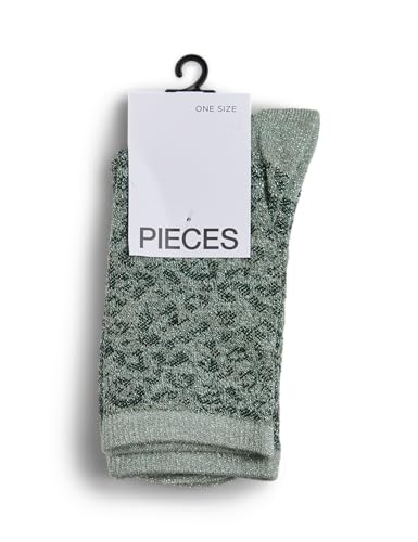 Pieces Pcsebby Glitter Long Aop Socks Noos Bc calze grigie