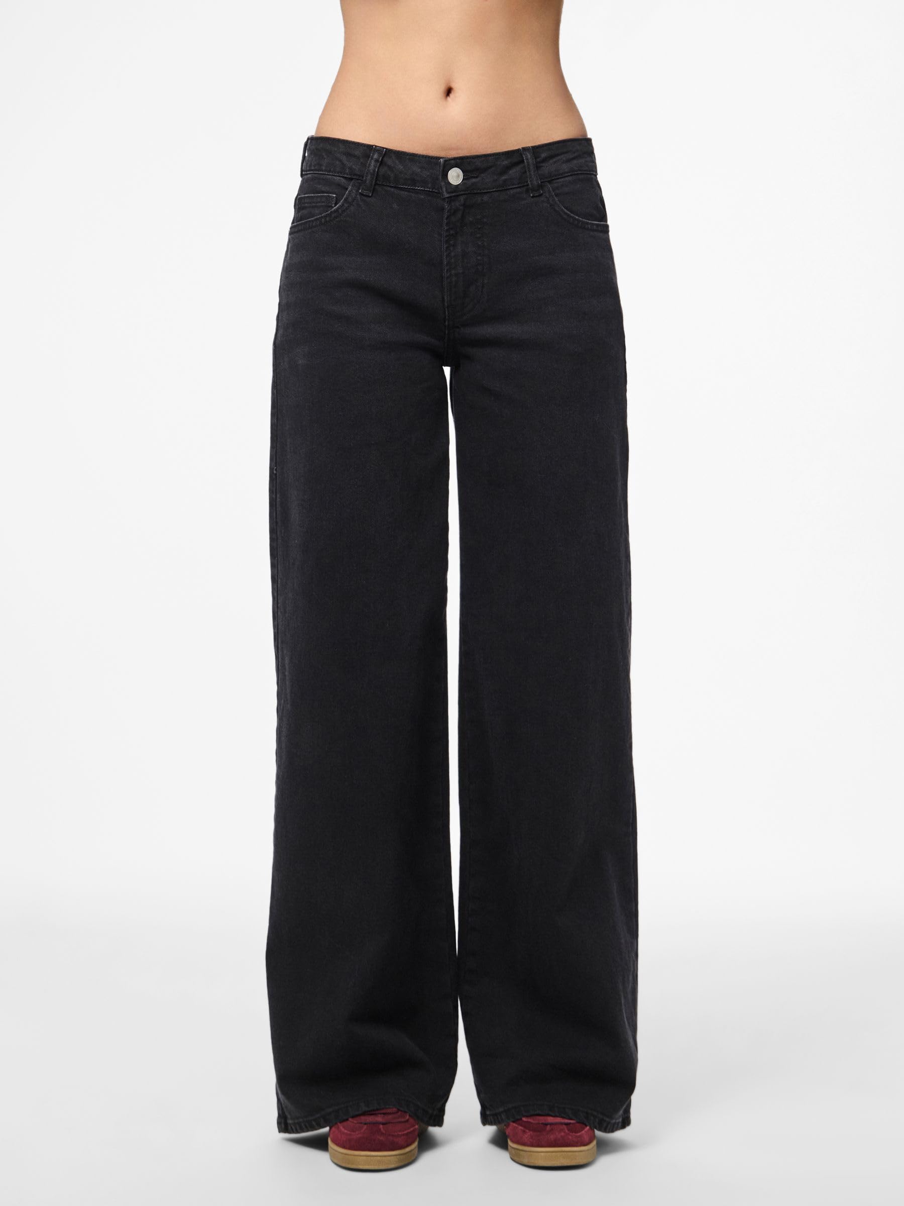 Pieces Pcselma LW Wide Fit jeans donna larghi 28W/30L