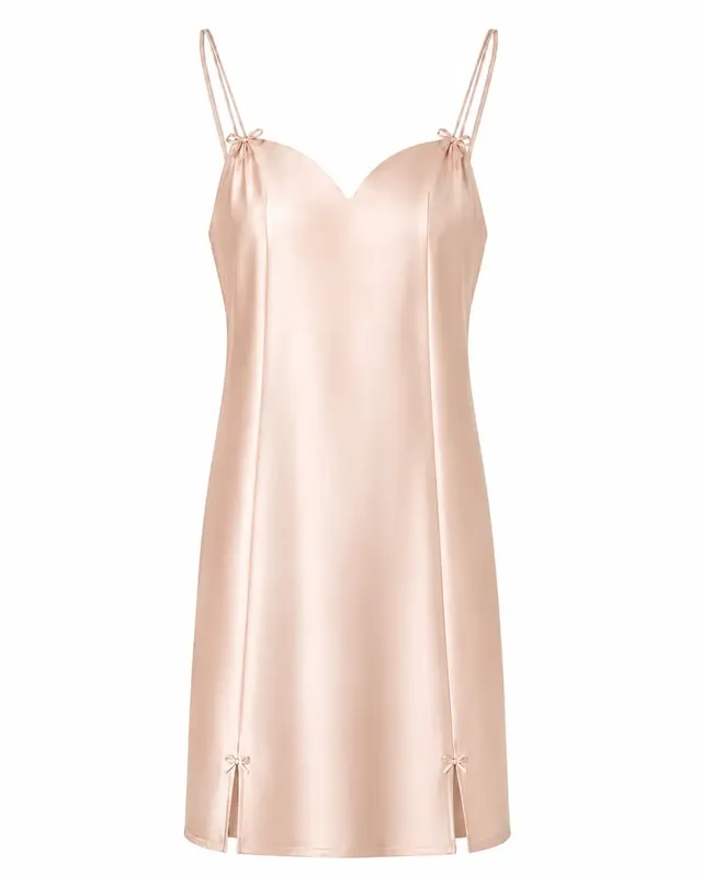 el.residu Silk Daya slip dress seta rosa taglia M