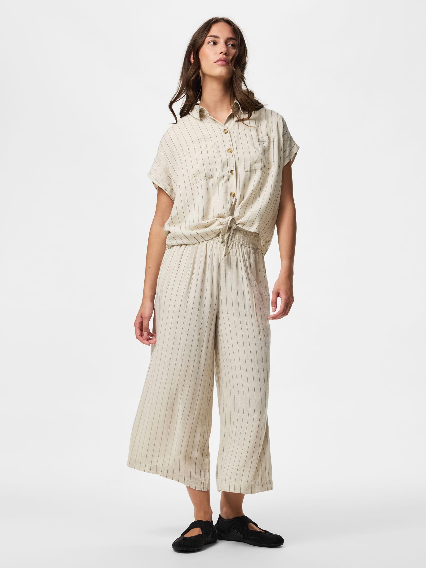 Pieces Pcpia culotte donna tessuto leggero