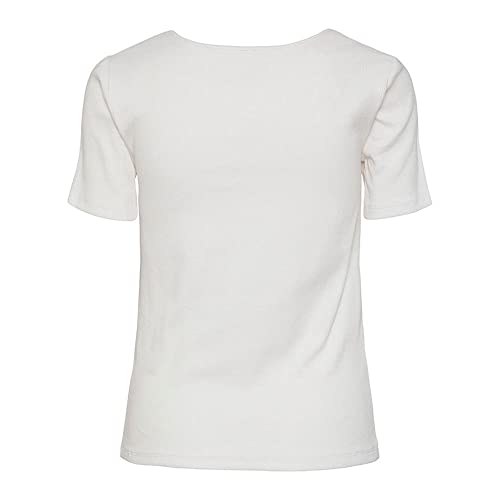 Pieces Pctania SS Top Noos BC t-shirt bianca cotone