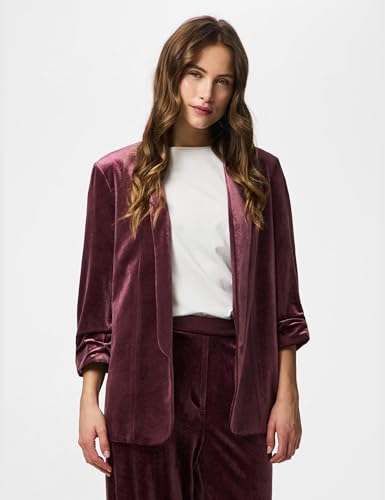 Pieces Pcbosella Velour 3/4 blazer donna velluto manica corta