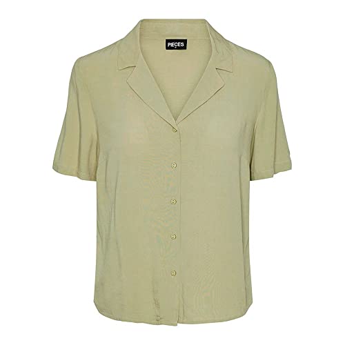Pieces Pcolivia SS Top Noos T-Shirt Donna con Colletto