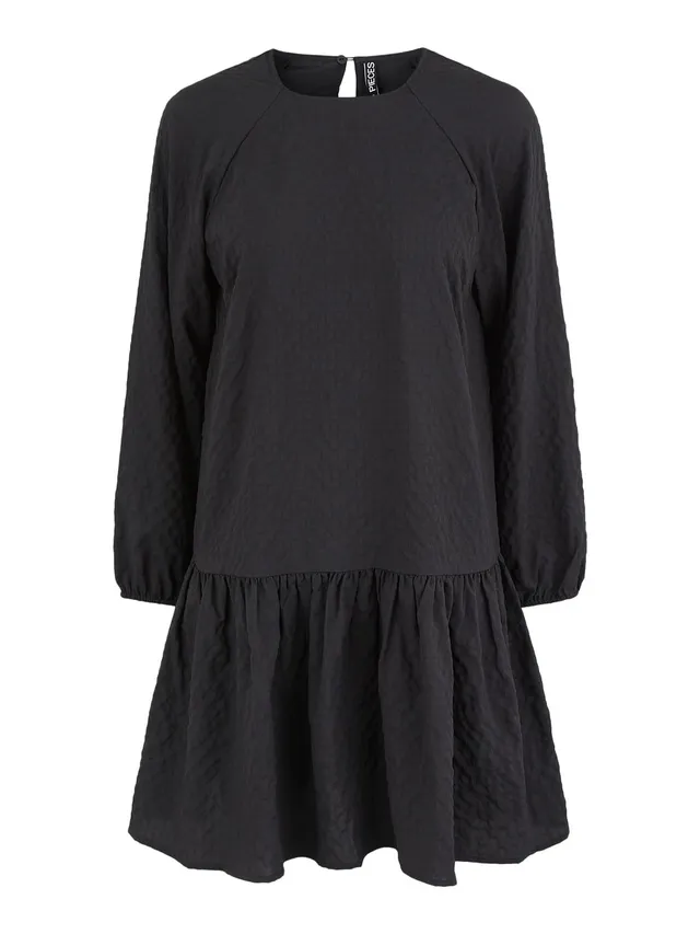 Pieces vestito donna maniche lunghe taglia L nero