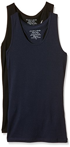 Pieces Pcholly Boxer Top canotta blu XS 2 pezzi