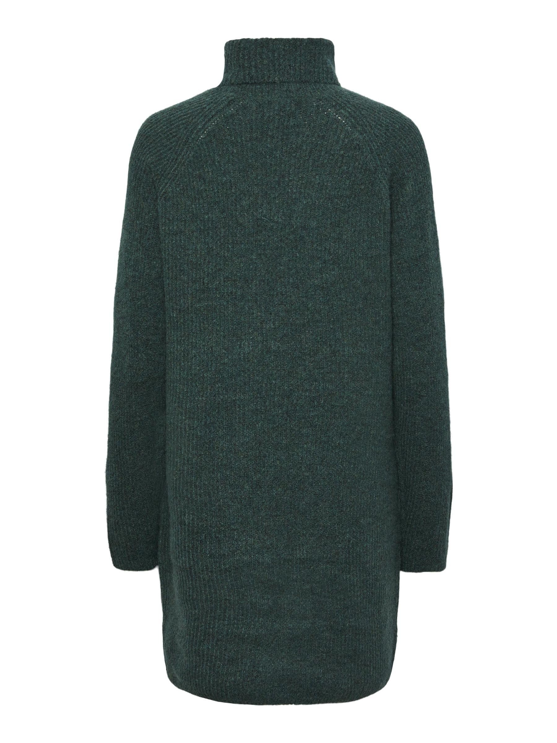 Pieces Pcellen abito maglia trekking green dritto maniche lunghe